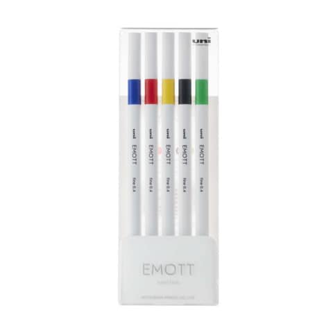 Fineliner Uni Emott  - 0,4 mm - vivid color - conf. 5 pezzi - M PEM-SY 5C 1